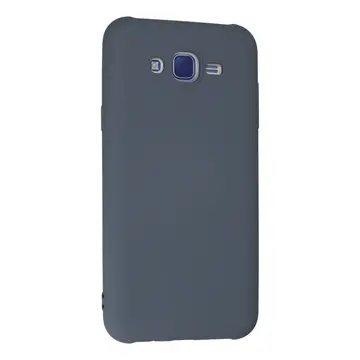 Samsung Galaxy J7 Kılıf Nano İçi Kadife Silikon - Gri