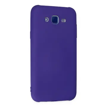 Samsung Galaxy J7 Kılıf Nano İçi Kadife Silikon - Mor