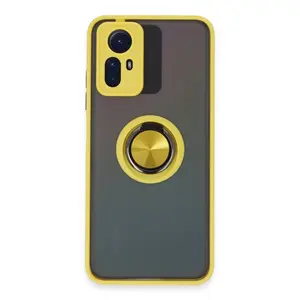 Xiaomi Redmi Note 12s Kılıf Montreal Yüzüklü Silikon Kapak - Sarı