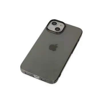 İphone 14 Plus Kılıf Pc Sert Şeffaf Kapak - Siyah