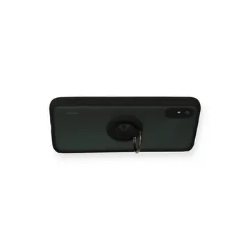 Xiaomi Redmi 9a Kılıf Montreal Yüzüklü Silikon Kapak - Siyah