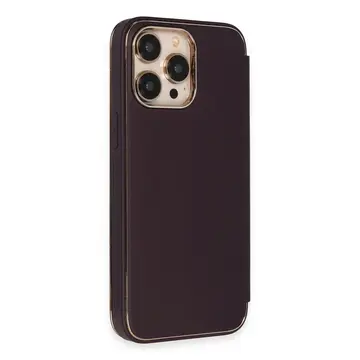 İphone 13 Pro Max Kılıf Dolpin Kapaklı - Derin Mor