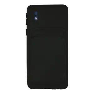Samsung Galaxy A01 Core Kılıf Kelvin Kartvizitli Silikon - Siyah