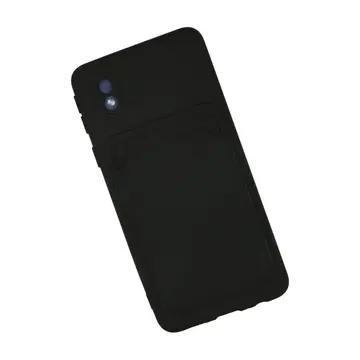Samsung Galaxy A01 Core Kılıf Kelvin Kartvizitli Silikon - Siyah