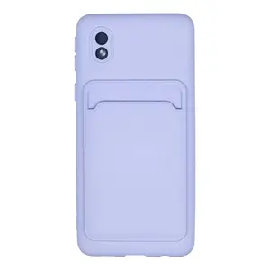 Samsung Galaxy A01 Core Kılıf Kelvin Kartvizitli Silikon - Lila