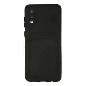 Samsung Galaxy A02 Kılıf Kelvin Kartvizitli Silikon - Siyah