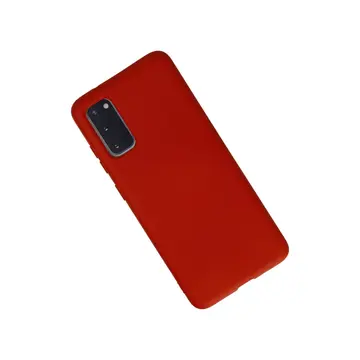 Samsung Galaxy S20 Kılıf Nano İçi Kadife Silikon - Kırmızı