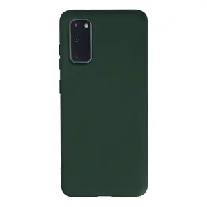 Samsung Galaxy S20 Kılıf Nano İçi Kadife Silikon - Koyu Yeşil
