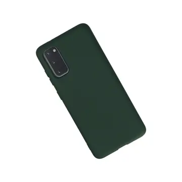Samsung Galaxy S20 Kılıf Nano İçi Kadife Silikon - Koyu Yeşil