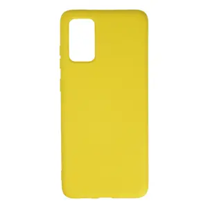 Samsung Galaxy S20 Plus Kılıf Nano İçi Kadife Silikon - Sarı