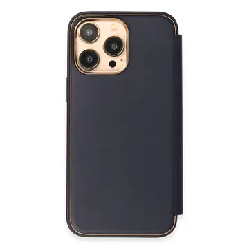 İphone 14 Pro Kılıf Dolpin Kapaklı - Lacivert