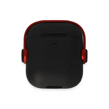 Airpods 2 (2.nesil) Cool Kılıf - Siyah-kırmızı