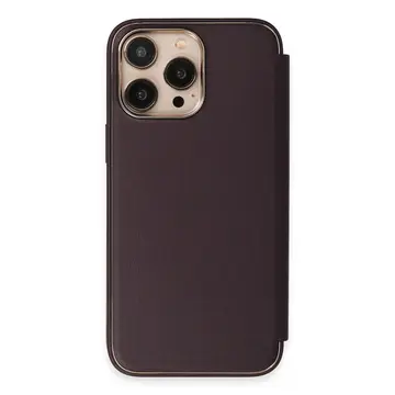 İphone 14 Pro Kılıf Dolpin Kapaklı - Derin Mor