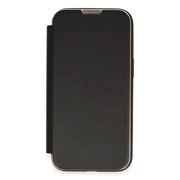 İphone 14 Pro Max Kılıf Dolpin Kapaklı - Siyah