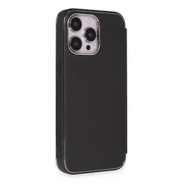 İphone 14 Pro Max Kılıf Dolpin Kapaklı - Siyah