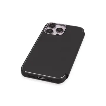 İphone 14 Pro Max Kılıf Dolpin Kapaklı - Siyah