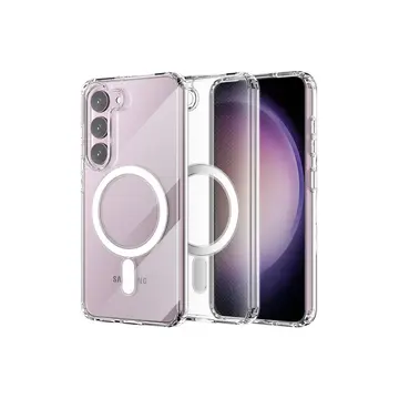 Samsung Galaxy S23 Kılıf Magneticsafe Şeffaf Silikon - Şeffaf