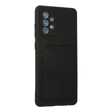 Samsung Galaxy A72 Kılıf Kelvin Kartvizitli Silikon - Siyah
