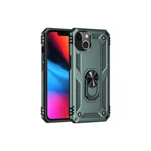 İphone 13 Kılıf Sofya Yüzüklü Silikon Kapak - Yeşil