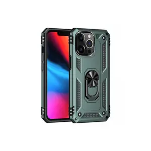 İphone 13 Pro Kılıf Sofya Yüzüklü Silikon Kapak - Yeşil
