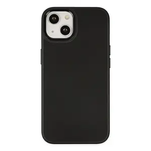 İphone 14 Plus Kılıf Asya Deri Silikon - Siyah