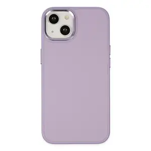 İphone 14 Plus Kılıf Asya Deri Silikon - Lila