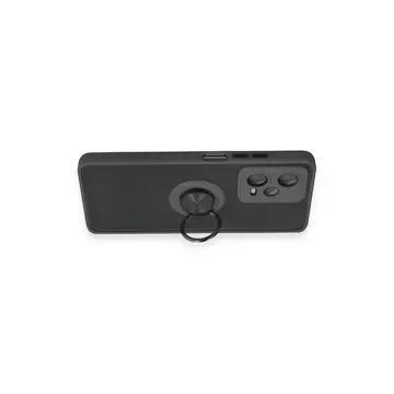 Xiaomi Redmi Note 12 5g Kılıf Montreal Yüzüklü Silikon Kapak - Siyah