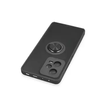 Xiaomi Redmi Note 12 5g Kılıf Montreal Yüzüklü Silikon Kapak - Siyah