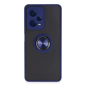 Xiaomi Poco X5 Pro 5g Kılıf Montreal Yüzüklü Silikon Kapak - Lacivert