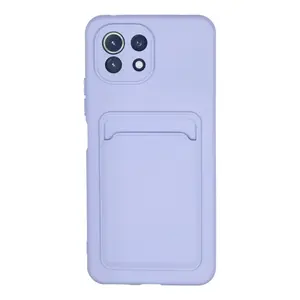 Xiaomi Mi 11 Kılıf Kelvin Kartvizitli Silikon - Lila