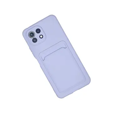 Xiaomi Mi 11 Kılıf Kelvin Kartvizitli Silikon - Lila
