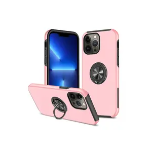 İphone 13 Pro Kılıf Elit Yüzüklü Kapak - Pembe