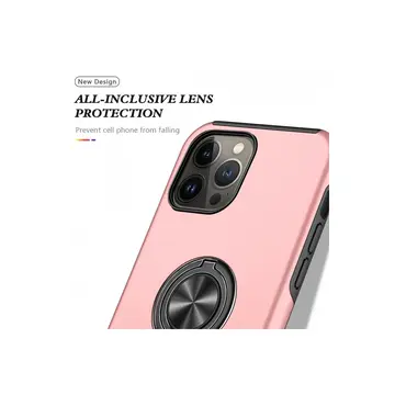 İphone 13 Pro Kılıf Elit Yüzüklü Kapak - Pembe