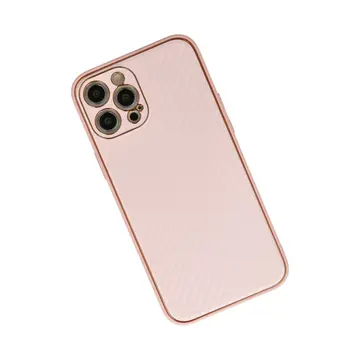 İphone 12 Pro Kılıf Coco Karbon Silikon - Pembe