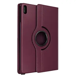 Huawei Matepad 11 10.9 360 Tablet Deri Kılıf - Mürdüm