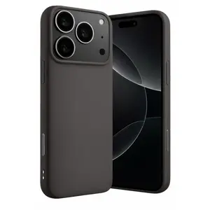 İphone 17 Pro Max Nano İçi Kadife Silikon - Gri