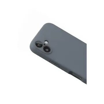 İphone 16 Plus Kılıf Nano İçi Kadife Silikon - Gri