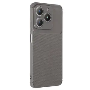 Realme C61 Kılıf Auto Focus Karbon Kapak - Gri