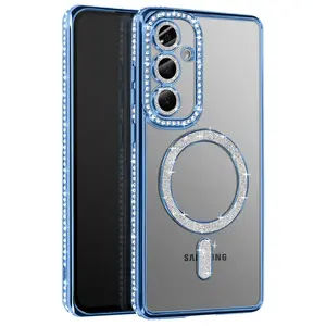 Samsung Galaxy A37 5g Joke Simli Magneticsafe Kılıf - Mavi