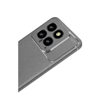Xiaomi Mi 14t Kılıf Auto Focus Karbon Kapak - Gri