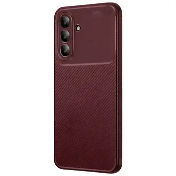 Samsung Galaxy A36 Kılıf Auto Focus Karbon Kapak - Bordo