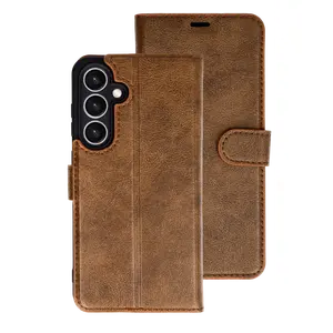 Samsung Galaxy S26 Plus Trend S Plus Kapaklı Kılıf - Taba