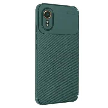 Samsung Galaxy Xcover 7 Kılıf Auto Focus Karbon Kapak - Yeşil