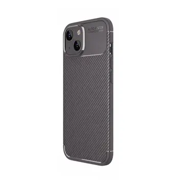 İphone 14 Kılıf Auto Focus Karbon Kapak - Gri