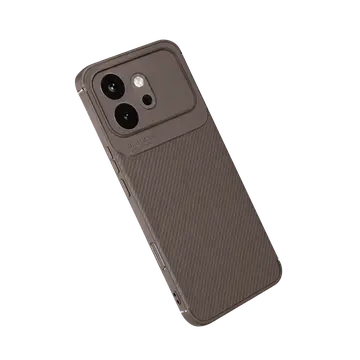 Huawei Honor 600 Auto Focus Karbon Kapak - Gri