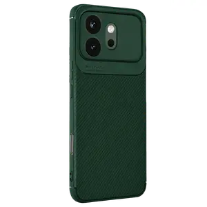 Huawei Honor 600 Auto Focus Karbon Kapak - Koyu Yeşil