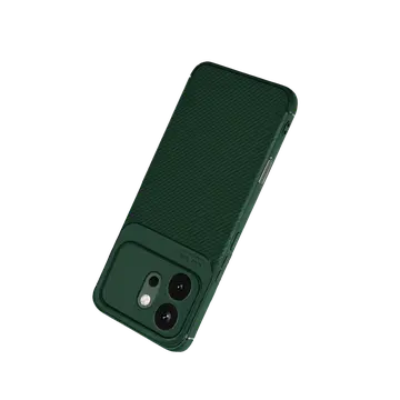 Huawei Honor 600 Auto Focus Karbon Kapak - Koyu Yeşil