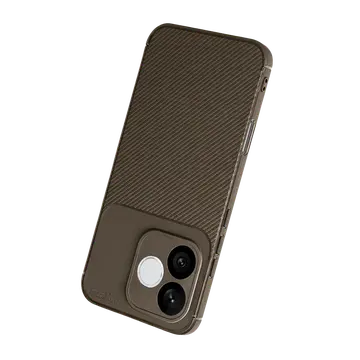 Huawei Honor 600 Lite Auto Focus Karbon Kapak - Kahverengi