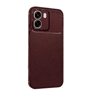 Oppo Oppo A6t 5g Auto Focus Karbon Kapak - Bordo