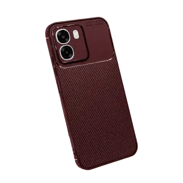 Oppo Oppo A6t 5g Auto Focus Karbon Kapak - Bordo